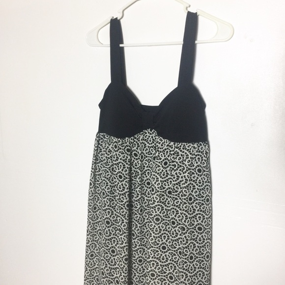 London Times Black White Chiffon Sleeveless Dress - Picture 4 of 5
